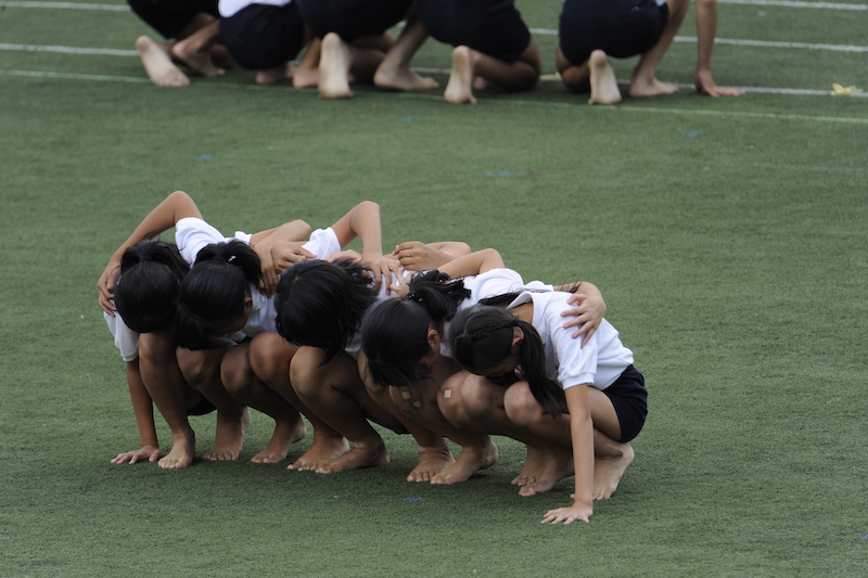 初等科での最後の運動会（2013年10月12日、Ph／JMPA）