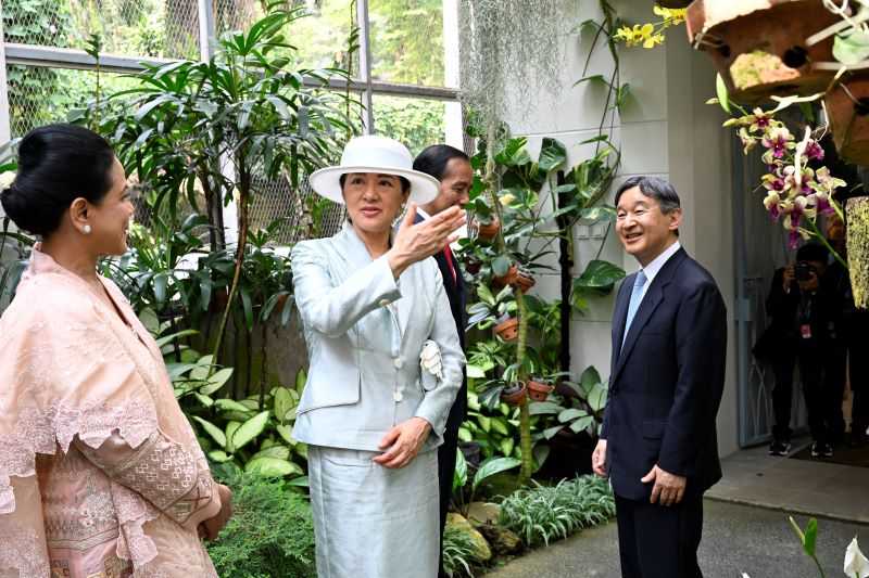 ボゴール植物園を鑑賞された（2023年6月19日、代表取材）