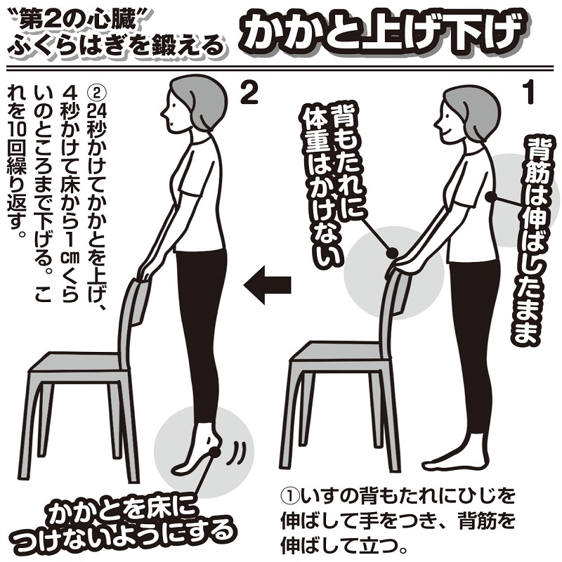 ＂第2の心臓＂ふくらはぎを鍛える かかと上げ下げ