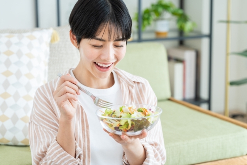 よく噛んで食べることでどか食いの防止にも