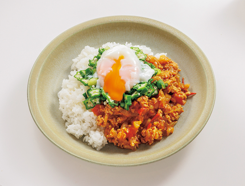 「なめたけの和風チキンキーマ」