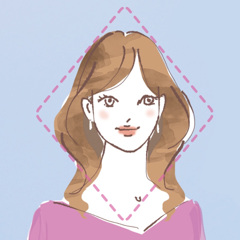 ロングヘアーの女性のイラスト