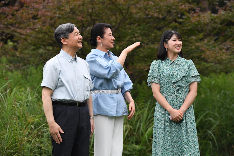 愛子さまはグリーンのワンピースが休日感たっぷり（2023年8月21日、写真／JMPA）