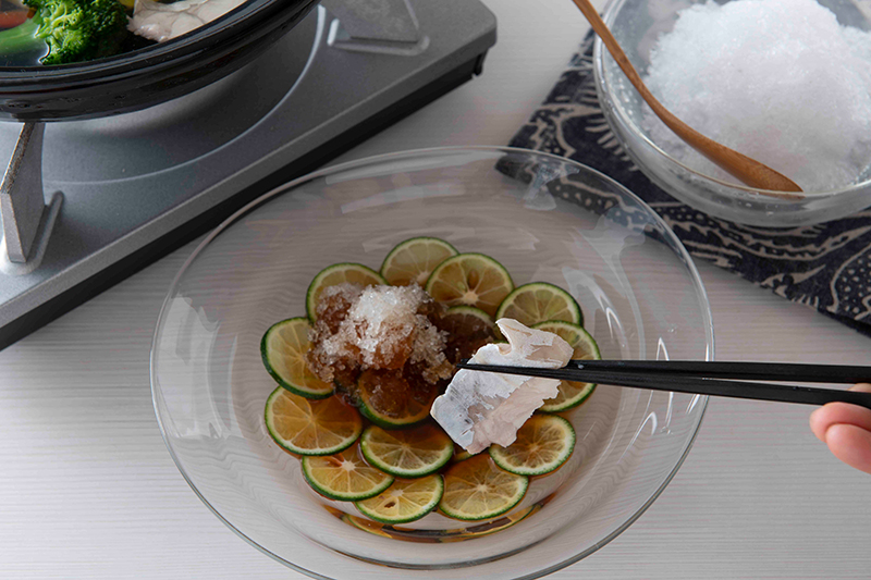 ひんやり食べられる「すだち鍋」