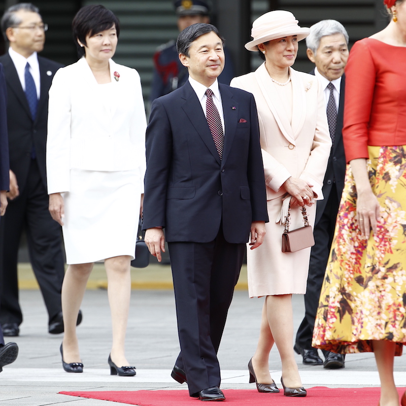 淡いピンクにブラウンが相性抜群（2016年10月11日、写真／JMPA）