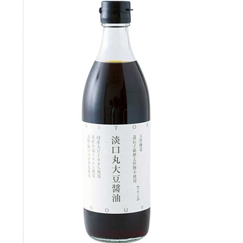 「淡口丸大豆醤油」（500ml 635円／大徳醤油）（撮影／菅井淳子）