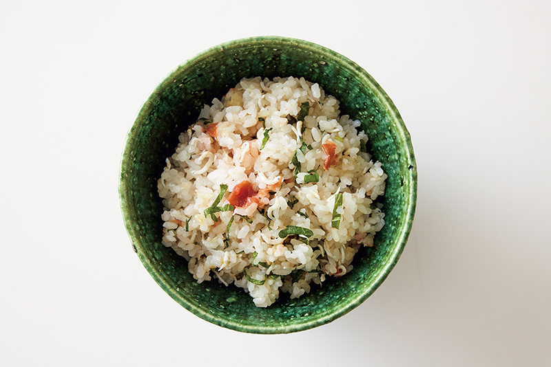 「しらすと青じその炊き込みご飯」