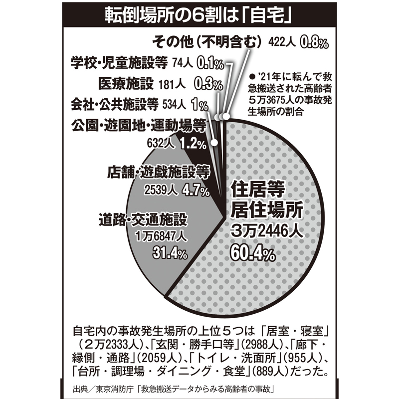 出典／東京消防庁「救急搬送データからみる高齢者の事故」