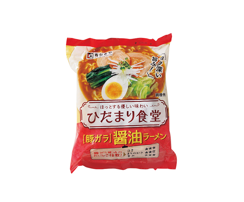 【15位】寿がきや食品「ひだまり食堂 豚ガラ醤油ラーメン」3食 213円