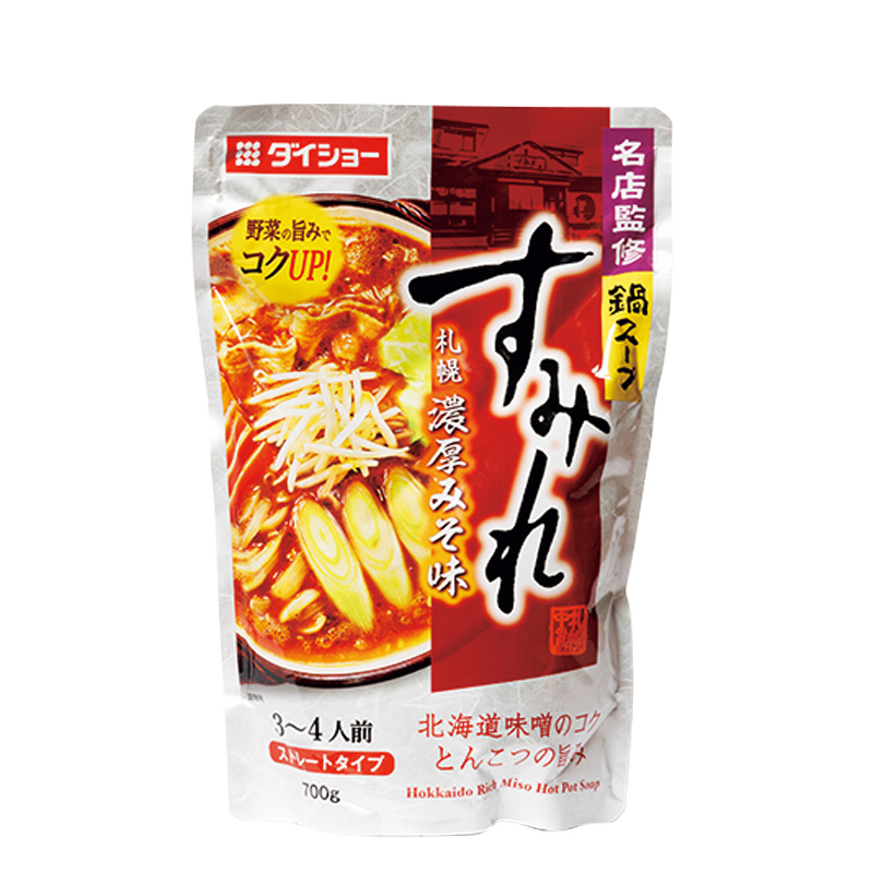 「名店監修 鍋スープ すみれ 札幌濃厚みそ味」（ダイショー）／700g（3～4人前） 349円