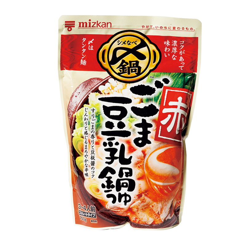 【1位】「〆まで美味しいごま豆乳鍋つゆ（赤）」（ミツカン）／750g（3～4人前） 380円