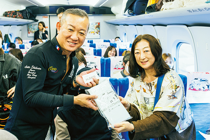 乗車特典として配られた（撮影／深澤慎平）