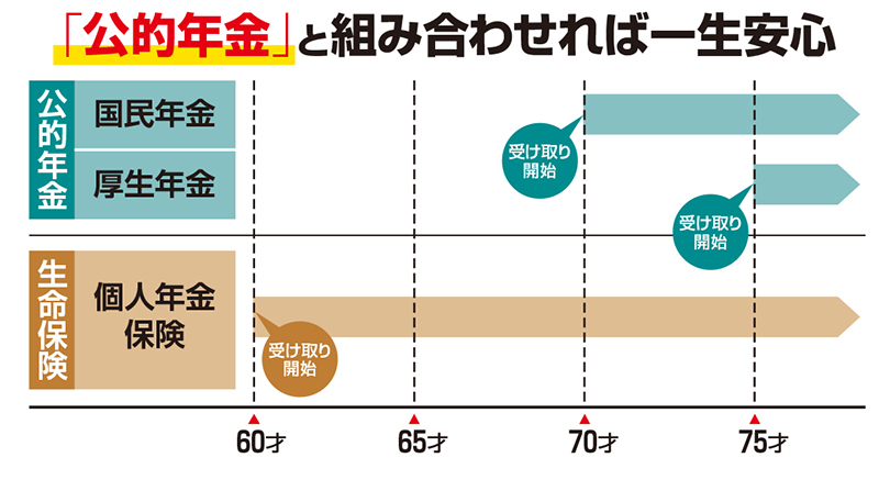 公的年金と生命保険を組み合わせれば一生安心となる