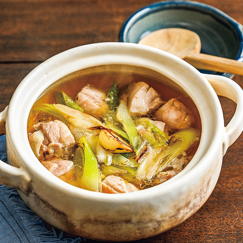 「鶏と焼きねぎのポトフ鍋」