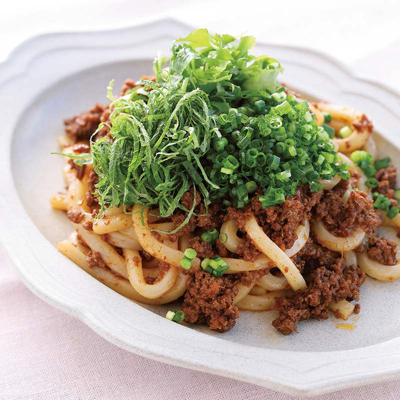 「薬味香るそぼろカレーうどん」