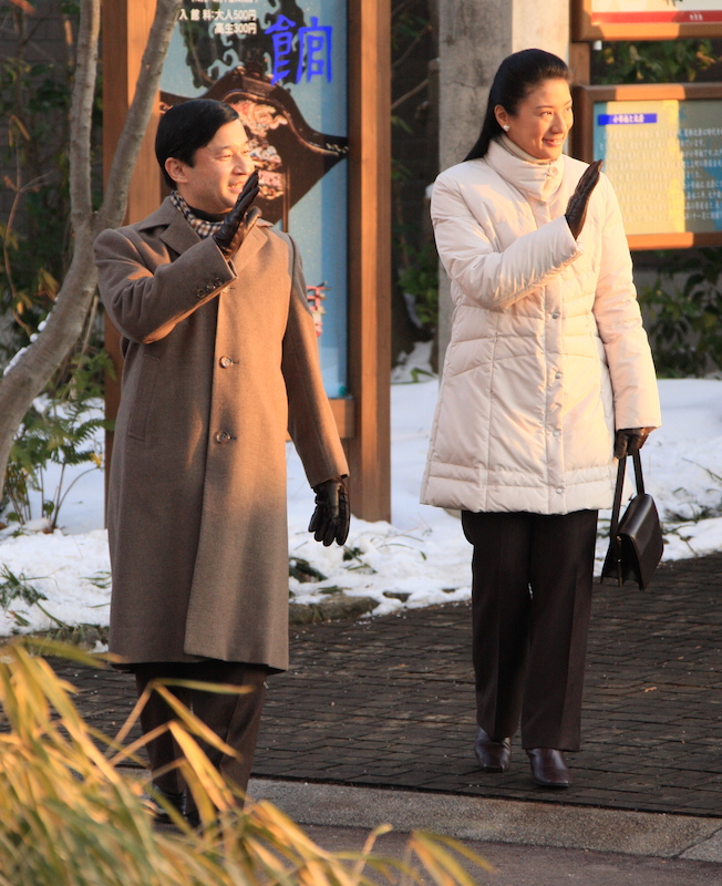 2008年1月、冬季国体開会式へのご出席などのため長野県を訪問された天皇陛下（当時は皇太子）と雅子さま