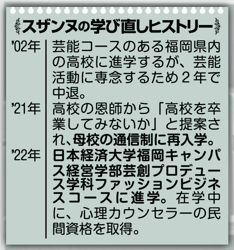スザンヌの学び直しヒストリー