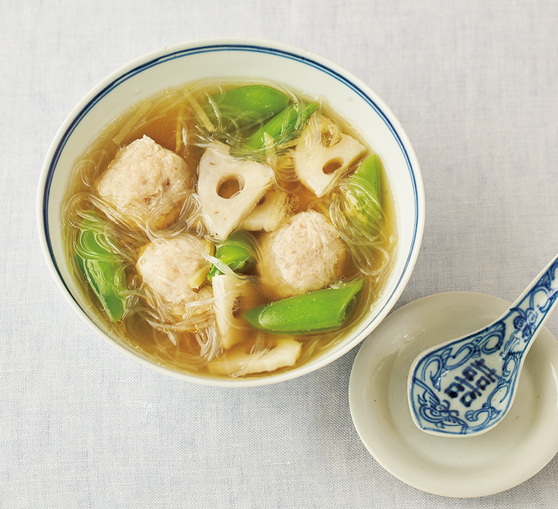 「肉団子とはるさめの中華スープ」