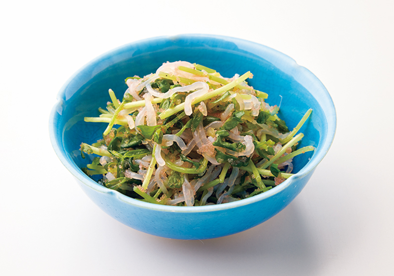 「しらたきと豆苗のたらこ和え」