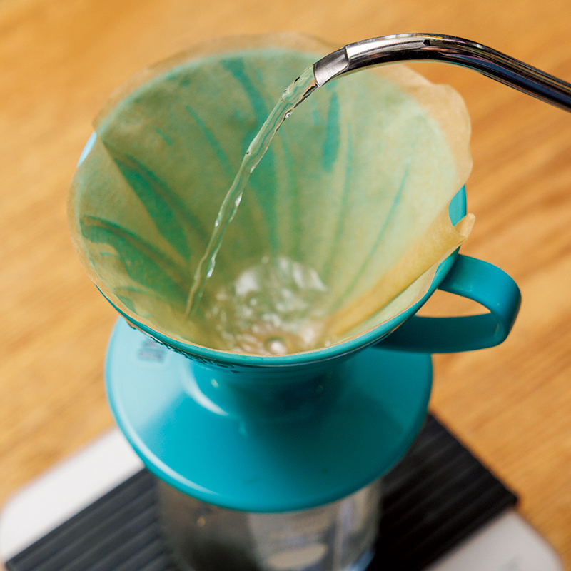 フィルターは先に湯通しする