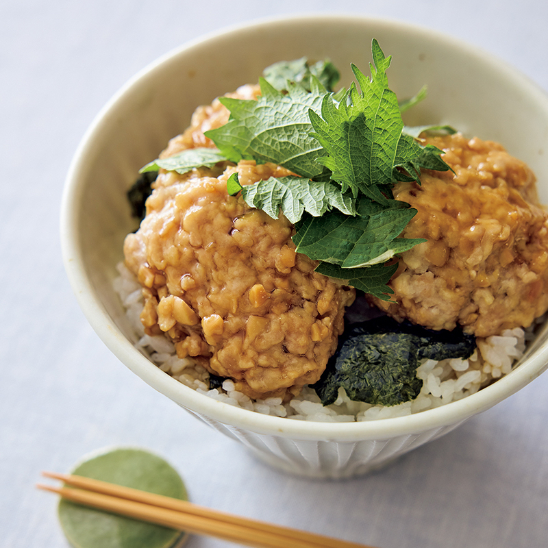 「納豆つくね丼」