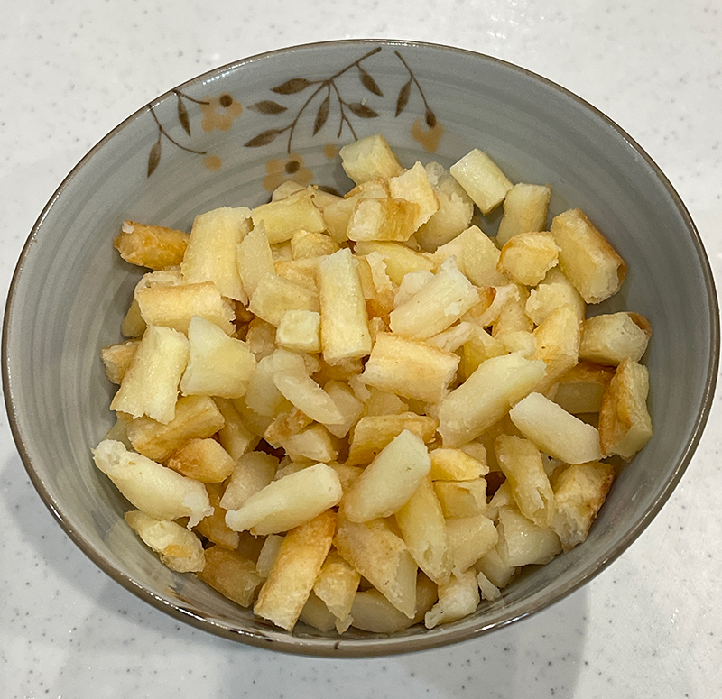冷凍フライドポテトご飯