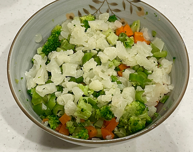 冷凍野菜ミックスご飯