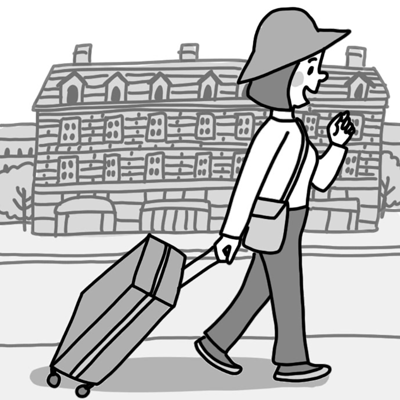 旅行する女性