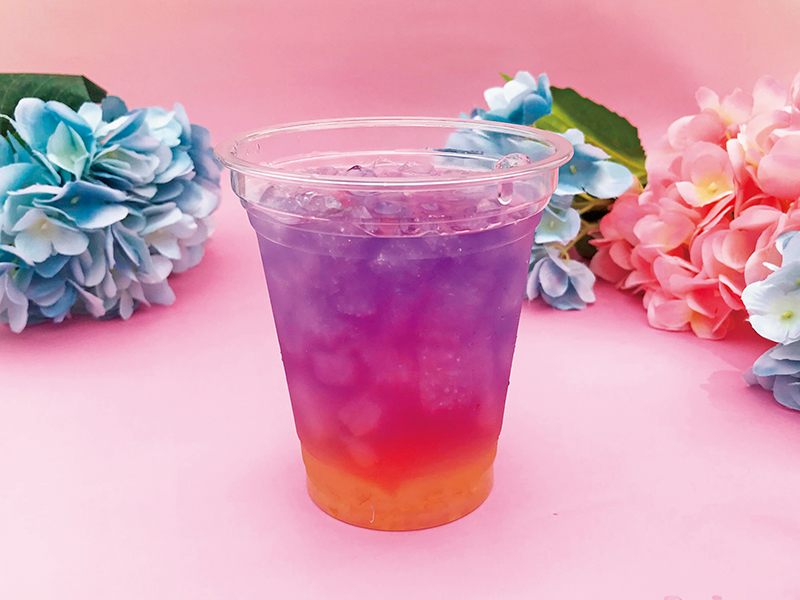 あじさいドリンクでクールダウン
