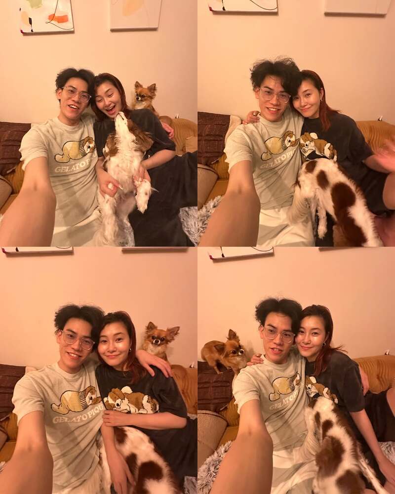 部屋での仲良しショット（インスタグラムより）