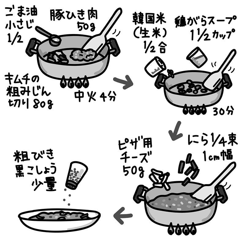 キムチチーズリゾット