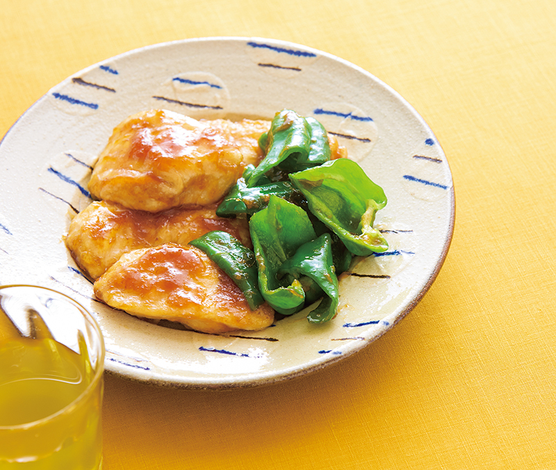 「ピーマンと鶏肉のしょうが焼き」