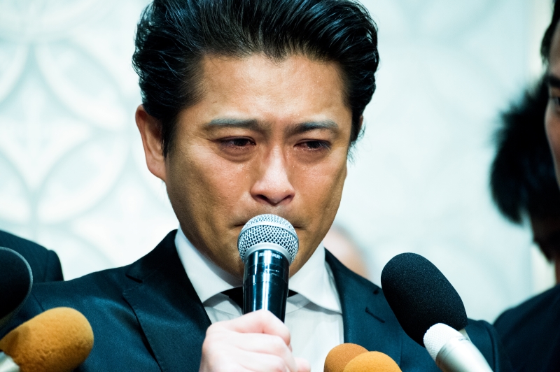 不祥事の際に山口は会見を開いた