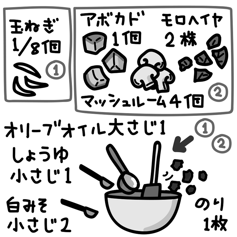 アボカドの濃厚和え