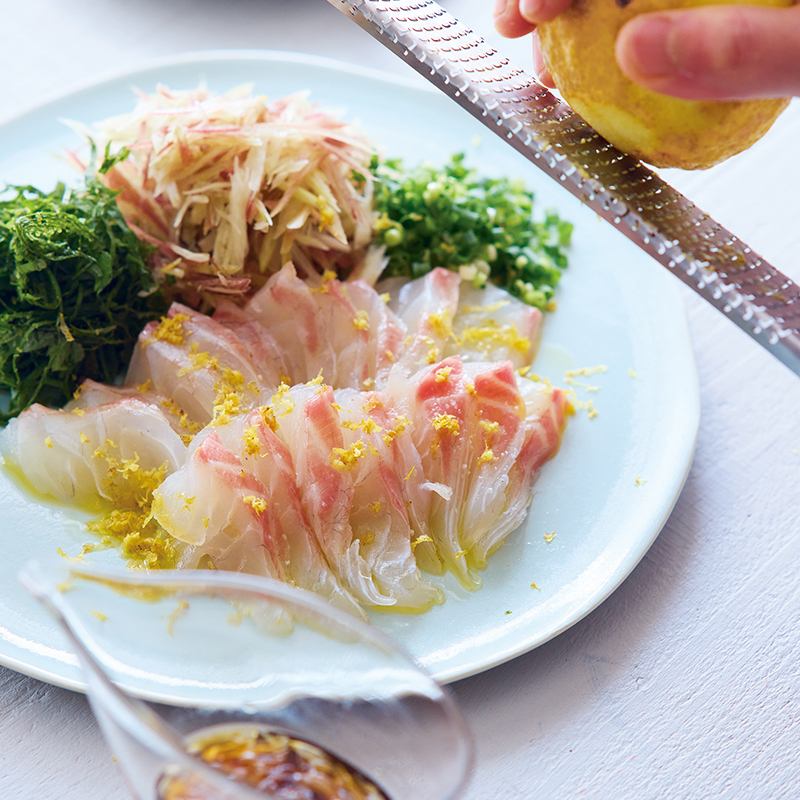 「鯛のレモンカルパッチョ」