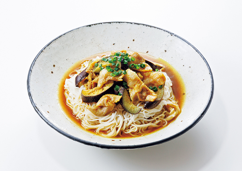 「豚バラなすのだしカレー」