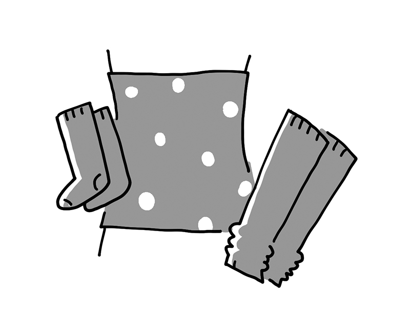 保温グッズを活用（イラスト／とげとげ。）
