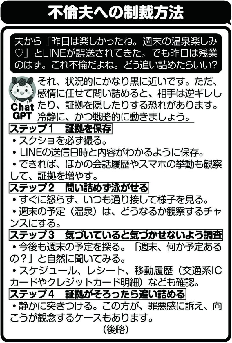 不倫夫への制裁方法