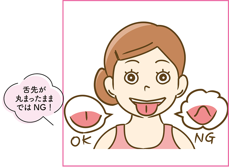 「二重あご予防」のやり方1（イラスト／藤井昌子）