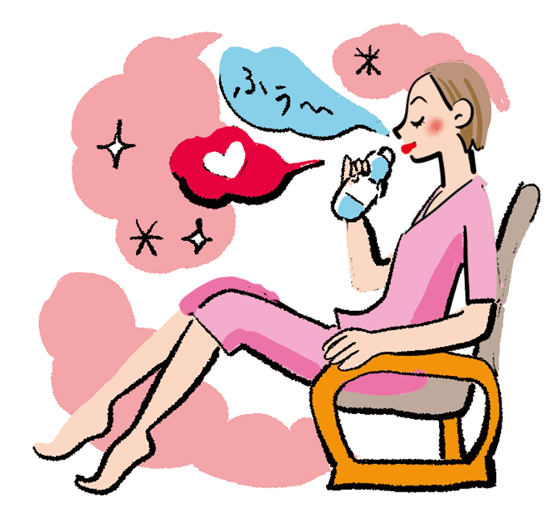 ゆっくり体を休めて（イラスト／飛鳥幸子）