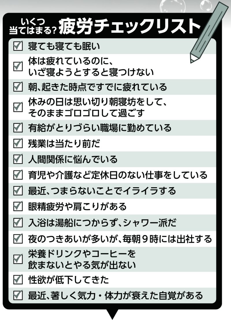 いくつ当てはまる？ 疲労チェックリスト