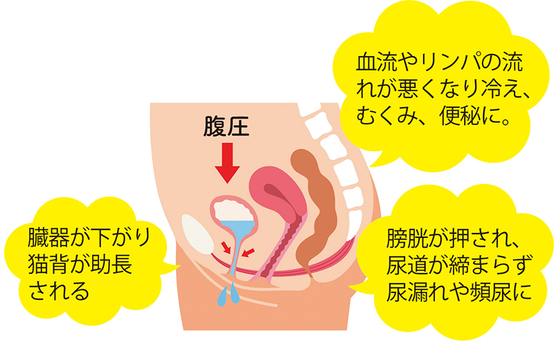 骨盤底筋が衰えると…