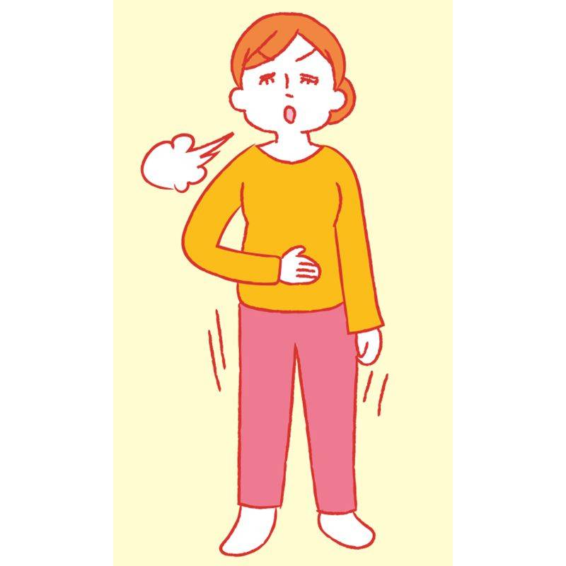 【2】の状態のまま、息を吐きながら4～5秒かけて肛門と腟を体の中に引き込むようにグッと上に持ち上げる