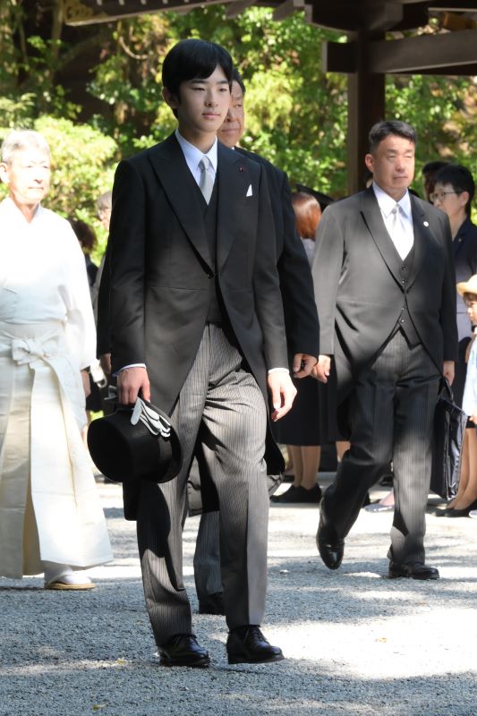 スーツがよく似合っている。（2025年9月、写真／JMPA）