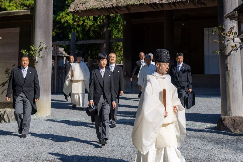 伊勢神宮を参拝。（2025年9月、写真／三重県提供）