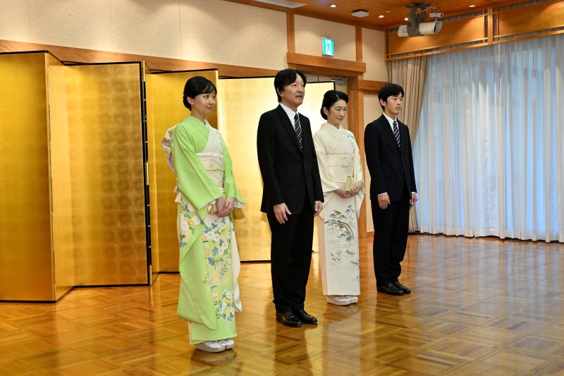 9月10日、昼食会に臨まれた秋篠宮ご一家。（2025年9月、写真／JMPA）