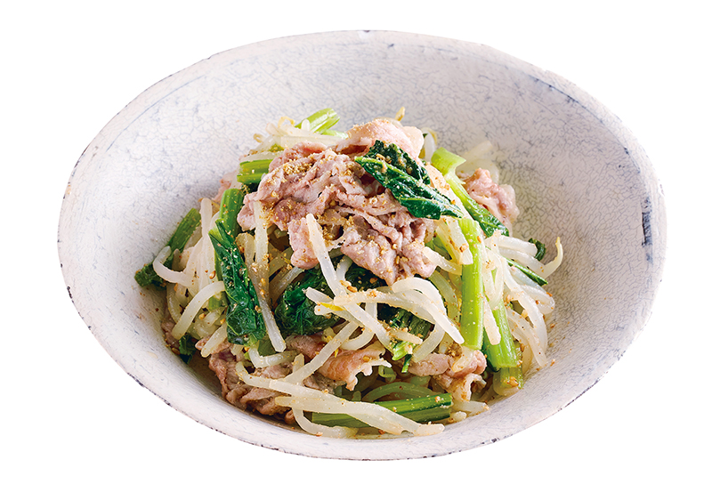 「豚こまもやしのナムル」