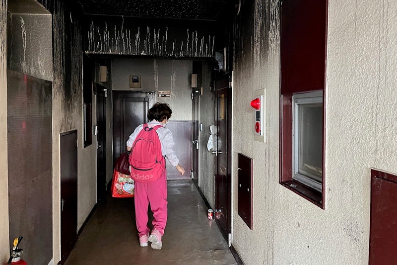 火事現場