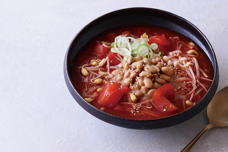 「トマト納豆クッパ風」