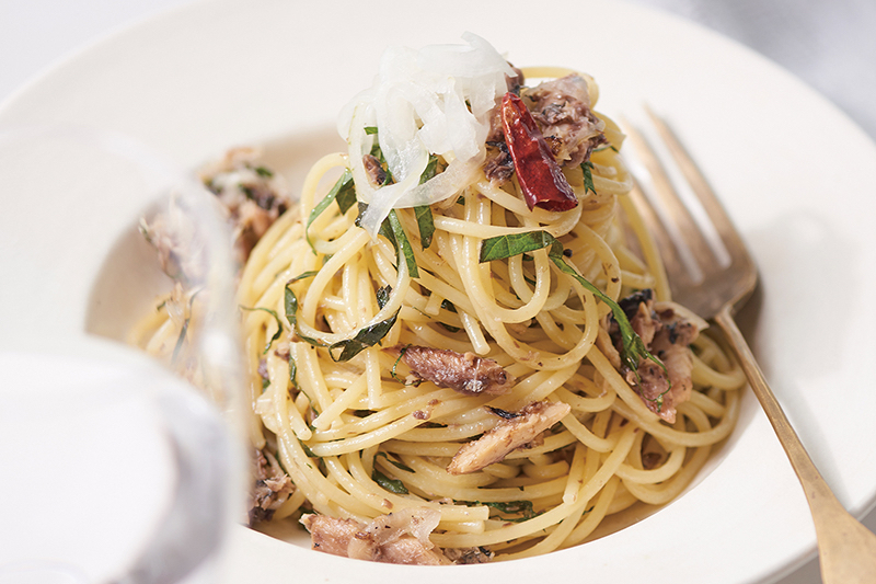 「オイルサーディンのパスタ」